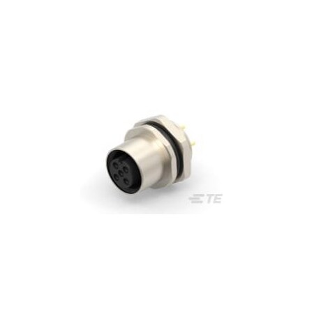 Te Connectivity Circular Connector, 2 Contact(S), Brass, Female, Solder Terminal, Receptacle T4143012021-000